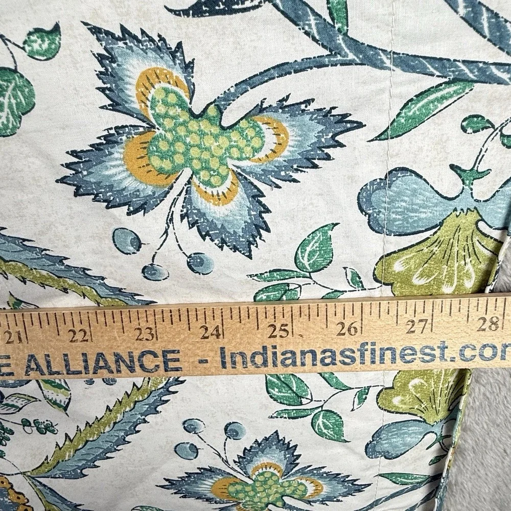 Pottery Barn Throw Pillow‎ Sham Blue Green Yellow Dawn Medallion Print 26X26